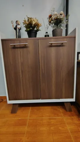 Balcão Multiuso Retrô em MDF (Aparador / Buffet 2 Portas) - Conservado Novo