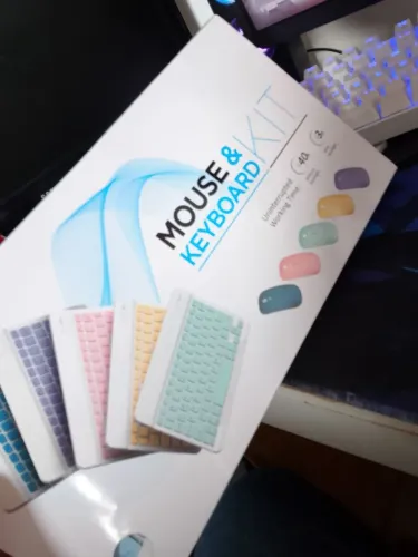 Kit teclado e mouse sem fio bluetooth