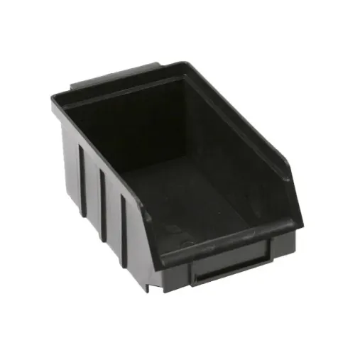 Kit com 7 Gavetas Plástica Prática Preta Bin Numero 3