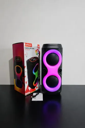 CCaixa de Som XTRAR 10W Bluetooth LED Nova
