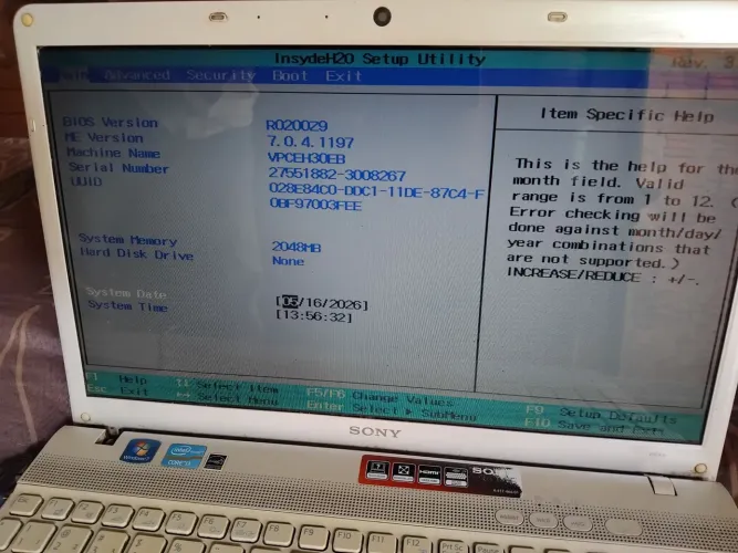 notebook Sony vaio  funcionando  leia todo o anúncio  com  atenção 