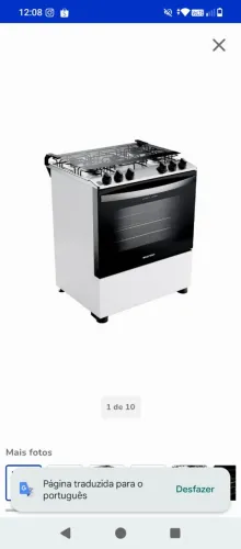 Fogão 5 Bocas Brastemp BFS5NDB Forno 96L Queimadores Rápidos Bivolt Branco