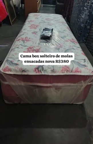 Cama Box solteiro de molas ensacadas $380- Entrego 