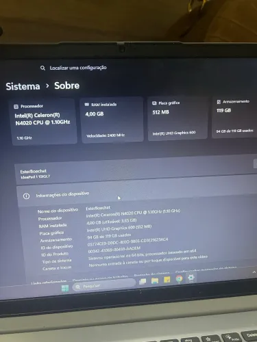 Notebook Lenovo
