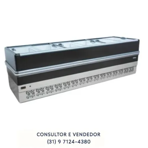 Ilha para Congelados 3M Vidro Reto Polar 