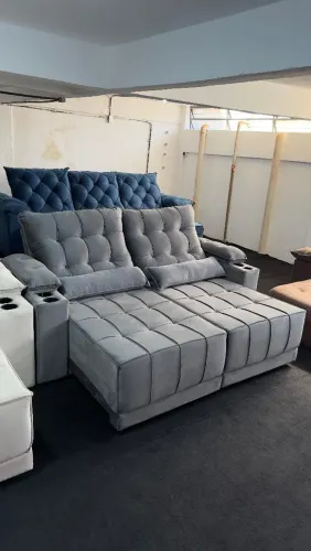 Sofá retrátil e reclinável 2 lugares, lançamento! Promoção