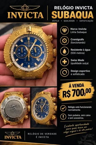 Relógio Invicta-Subaqua-Chronograph 500MT-Original