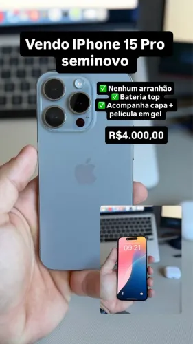 iPhone 15 Pro 256GB Seminovo