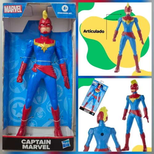 Capitã Marvel original da Hasbro Nova<br>(Linha Marvel Olympus).Cerca de 24,5 cm