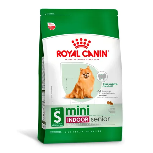 Ração Royal Canin Mini Indoor Senior para Cães Idosos de Porte Pequeno com 8+ 7,5kg
