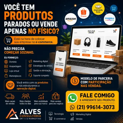 VOCÊ TEM PRODUTOS PARADOS OU VENDE APENAS NO FÍSICO?