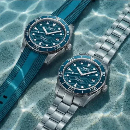 Relógio Mido ocean Star 39mm Ciano