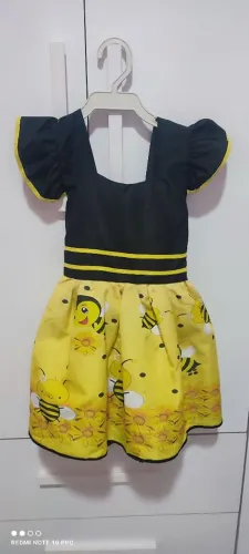 Vestido infantil temático Abelhinha