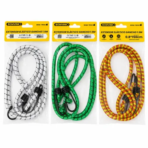Extensor Elástico Bomvink BOM-7804 com Ganchos Reforçados para Fixação de Cargas pode reti