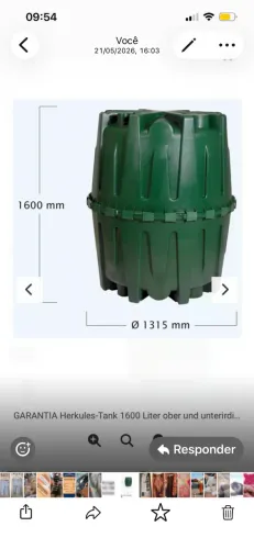 Tanque  de água pluviais 