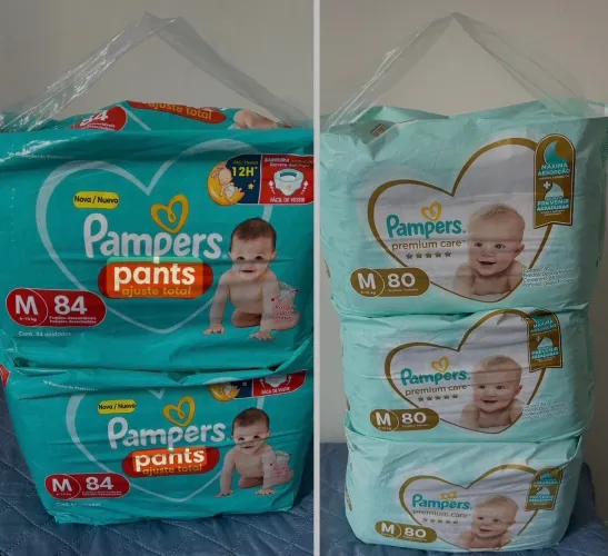 Fraldas Pampers Pants ou Premium Care