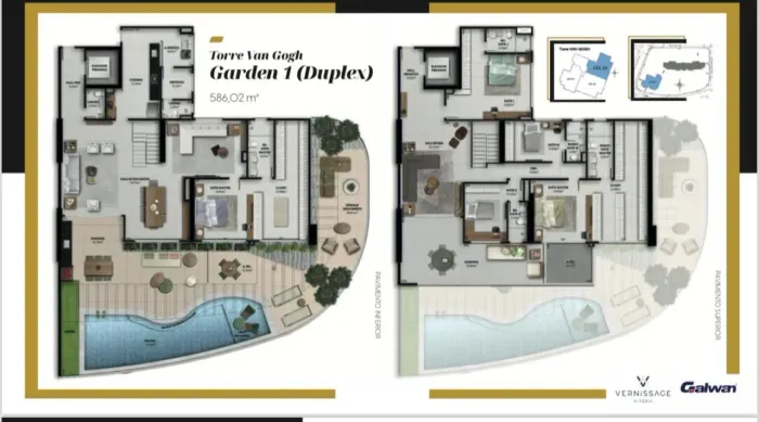 Apartamento para venda possui 586 metros quadrados com 5 quartos