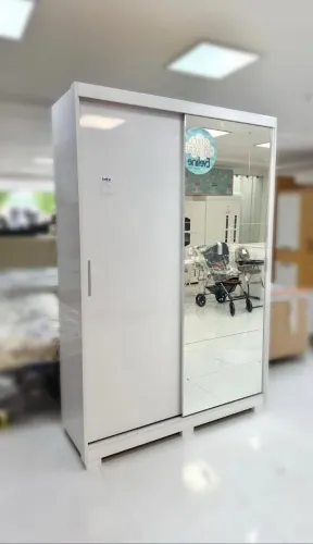 Guarda-Roupa Solteiro 2 Portas 100% MDF | PAGAMENTO SOMENTE NO ATO DA ENTREGA