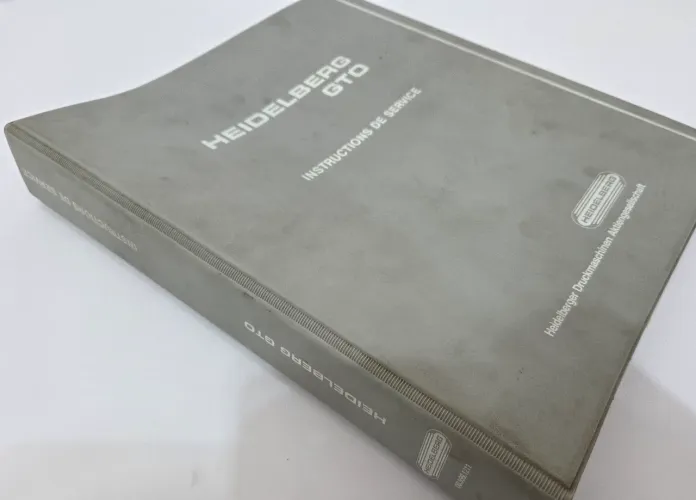 Manual de Instruções - Heidelberg GTO 52 - Raro - Original - Usado