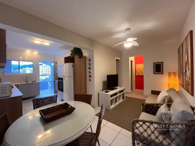 Apartamento para venda com 2 dormitórios (suítes) no Itaguá, Ubatuba - SP com varanda gour