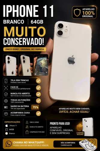 iPhone 11 Branco 64GB ? Muito Conservado