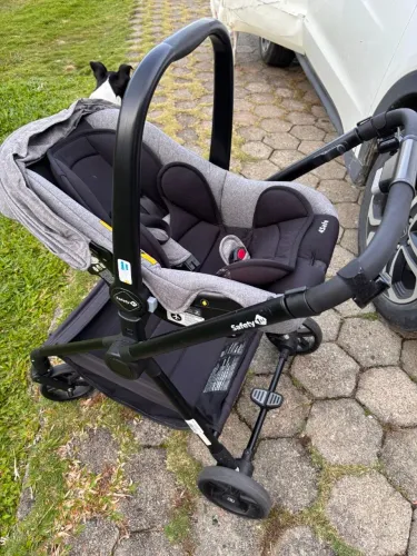 travel system magnific trio safety 1st, grey denin
