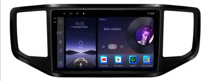Central Multimídia andorid 9 Pol. c/ Carplay e Android Auto Amarok 2017 a 2023