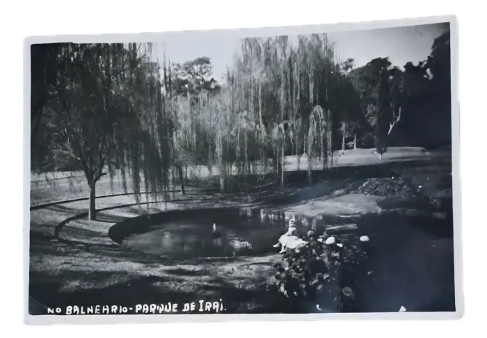 Foto antiga "Balneário Parque de Iraí - RS anos 40 Raridade 13cm x 9cm Marca Wessel