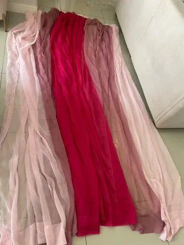 Cortina de Voil em Tons de Rosa - Rosa Claro, Rosé e Pink