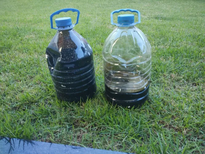 Óleo queimado - 6,5 litros.