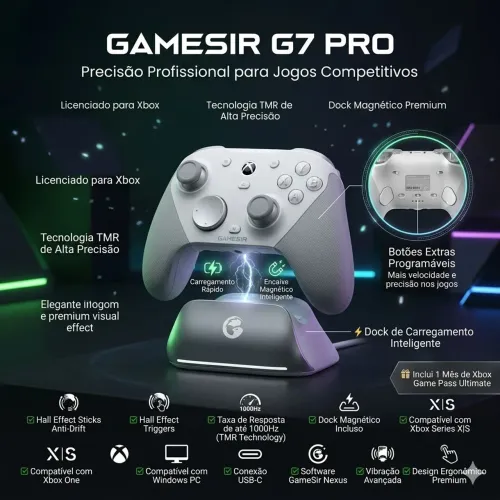 GAMESIR G7 PRO + DOCK DE CARREGAMENTO | LINCENCIADO PARA XBOX 
