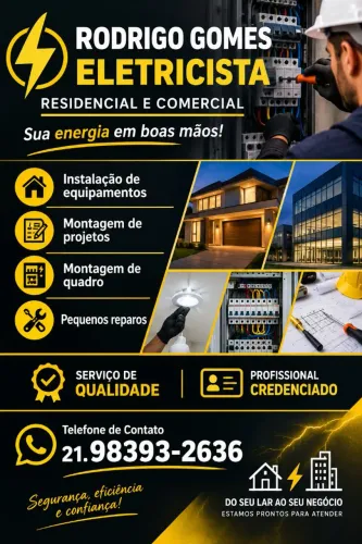 Serviços elétricos instalação em geral, com eficiência e preço justo