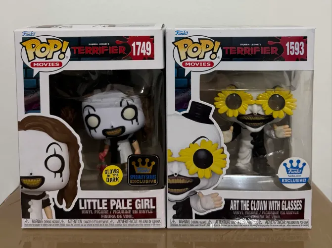 Funkos Art the clown e little pale girl Terrifier