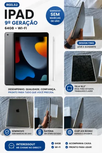 iPad 9 geração seminovo
