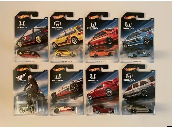 Set Hot Wheels 2018 Honda Series Complete set 8 miniaturas 