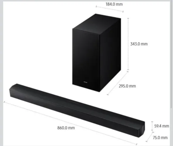 Samsung Soundbar B-Series HW-B650F 3.1 canais Subwoofer incluso 2025