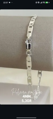Pulseira Peastrine 4mm 5,3g (Prata925)