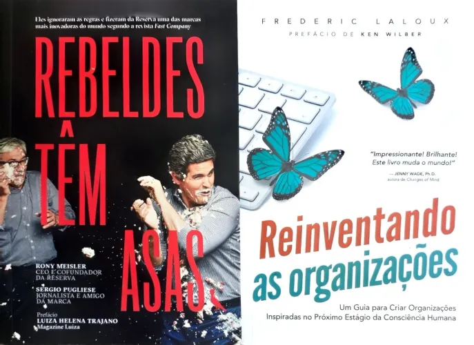 Kit 2 Livros Gestão e Negócios: Rebeldes Têm Asas + Reinventando as Organizações