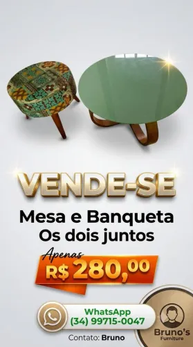 Jogo de Mesa e Banqueta