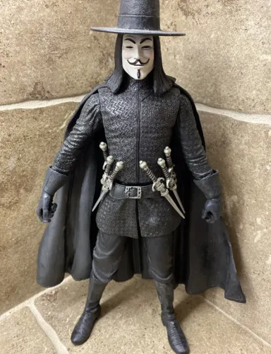 Boneco de ação falante NECA V For Vendetta 12" Guy Fawkes 2007