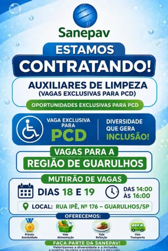 AUXILIAR DE LIMPEZA PCD