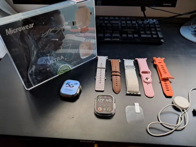 Smartwatch Ultra AI 3 - Completo na Caixa + 5 Pulseiras + Nota Fiscal