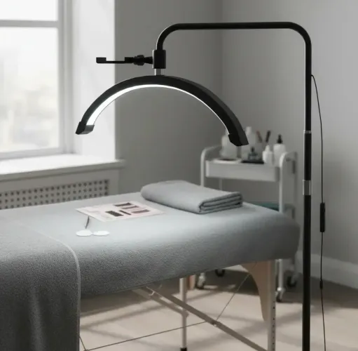 luminária led moon preta para estética