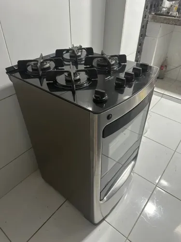 Fogão automático cônsul com tampo de vidro - completo