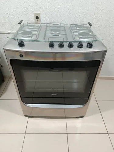 Fogão Consul 5 bocas manual inox muito bem conservado!