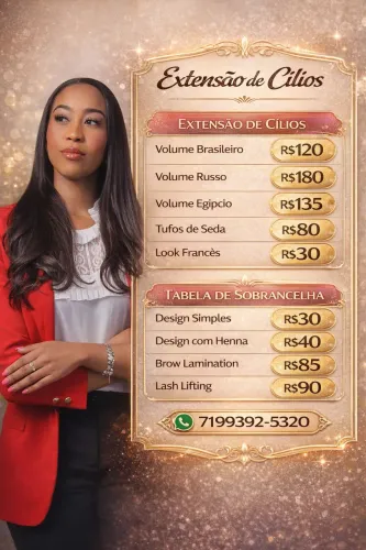Serviços de Estética Profissional - Sobrancelhas, Depilação,Cílios entre outras técnicas 