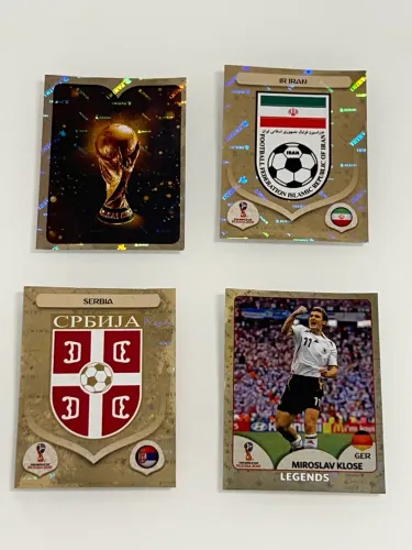 Figurinhas brilhantes da copa 2018