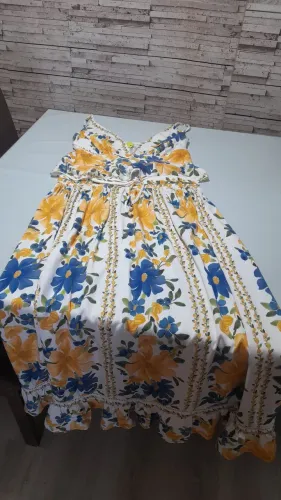 Vendo conjunto blusa e saia longa FARM RIO seminovo Tam G