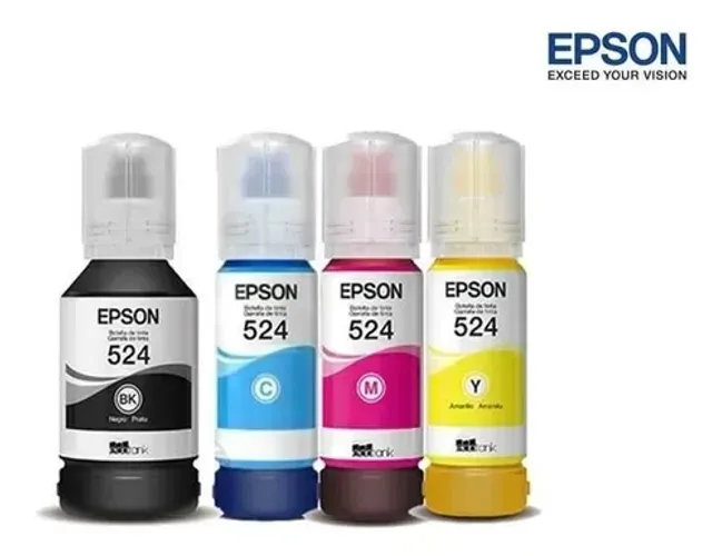 Kit 4 cores tintas pigmentadas 524 EPSON