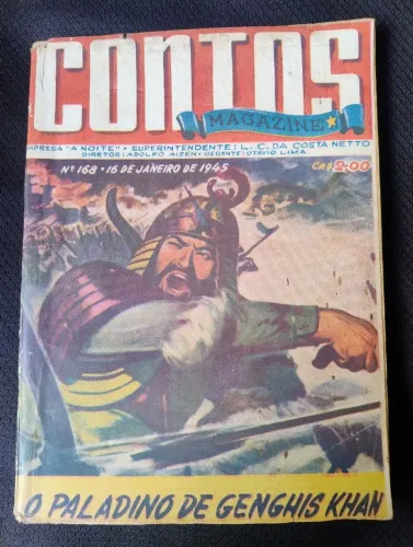 Contos Magazine N° 168. 16 de Janeiro 1945. Revistas Antigas Pulps